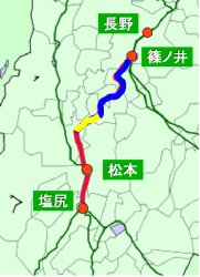 篠ノ井線路線図